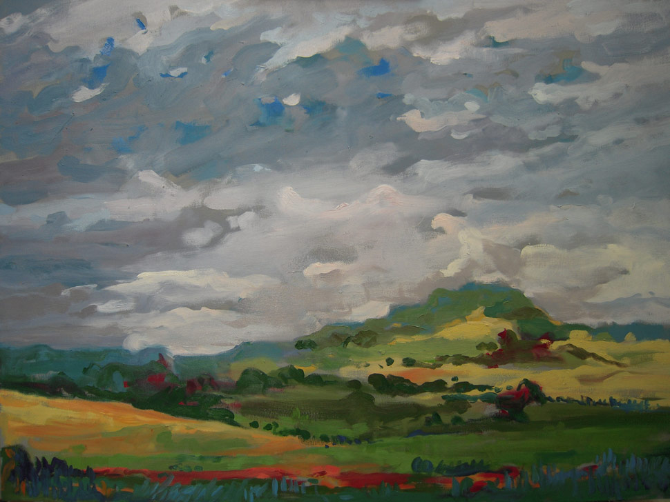 Libby Cook - Hilltop with Clouds
