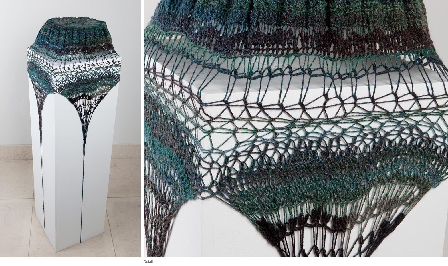 Megan Bowdon - Crocheted Piece in Shades of Blue-Green